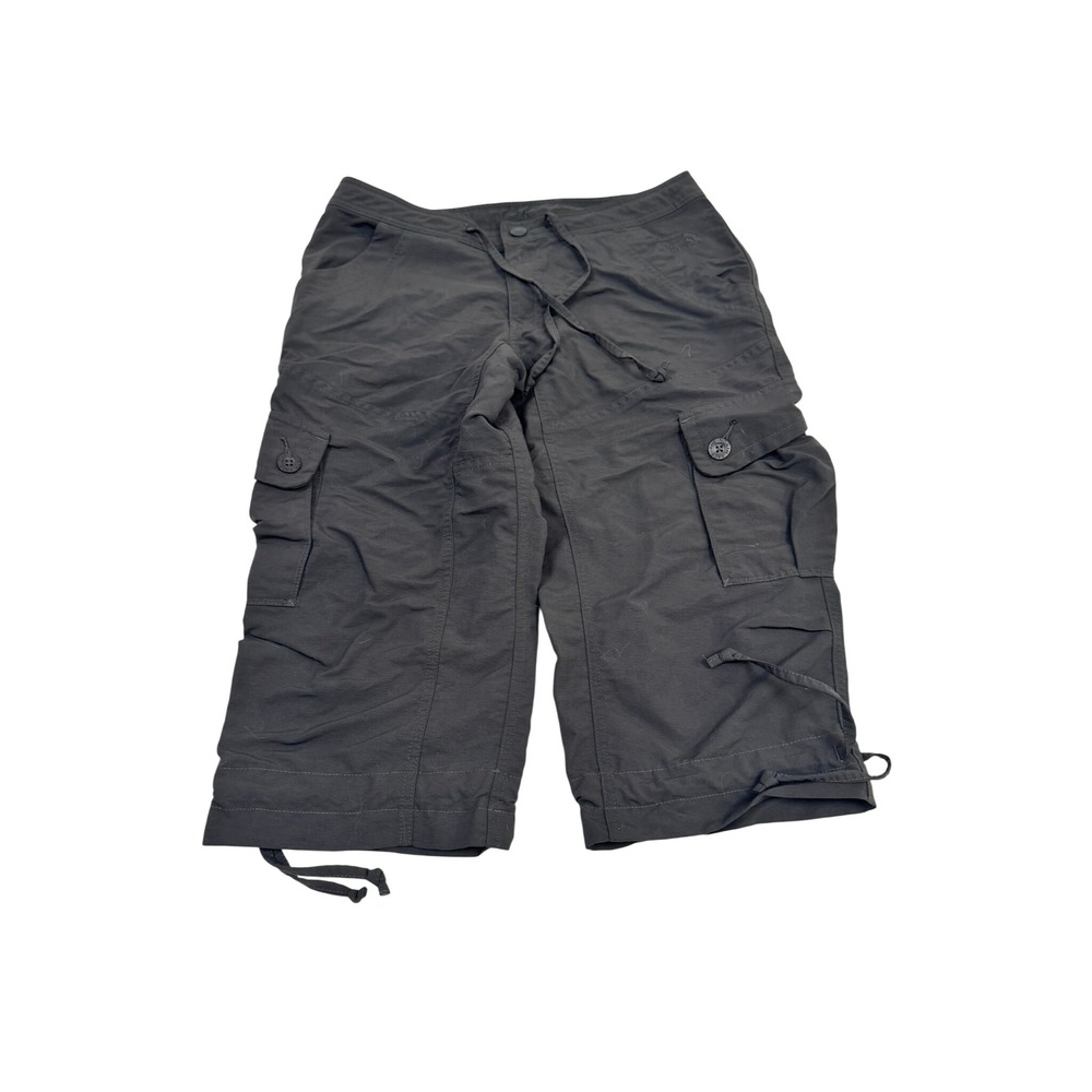The North Face Womens Gray Nylon Cargo Capri Hiking Pants AU2Q Size 8